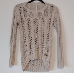 Anthropologie Lace Knit Sweater